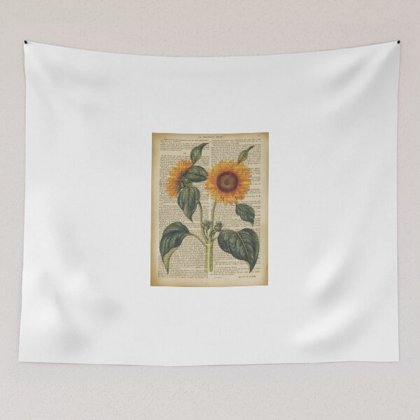 Item preview, Botanical-Print-On-Old-Book-Page---Sunflower designed and sold by BrooklynneFland.