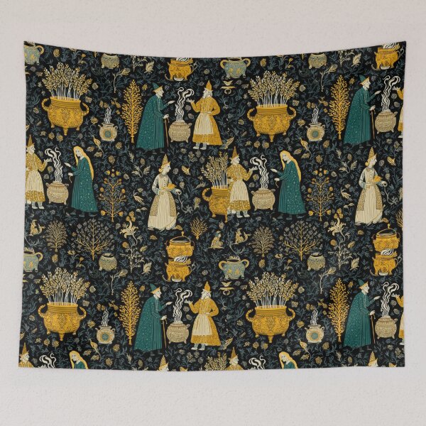 Item preview, Double Double Toil and Trouble --Vintage Witches Seamless Pattern designed and sold by dawnleblanc55.