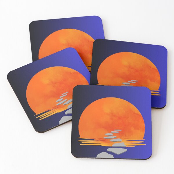 Item preview, Path to the Sunset – Stepping Stones Surreal Art designed and sold by Anahit Petrosyan Art Studio & Unique Print Designs for a Gift.