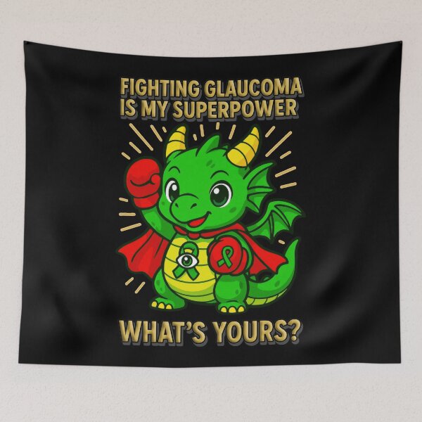 Item preview, Fighting Glaucoma Is My Superpower – Awareness Dragon designed and sold by Eyepatch-Jacks.