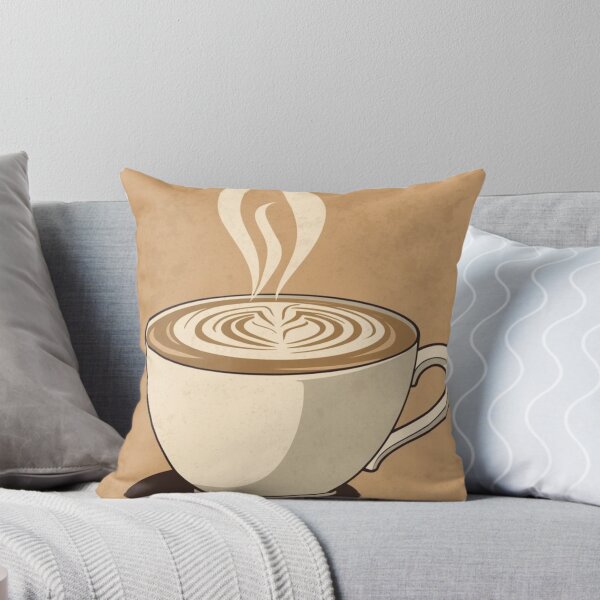 Item preview, Ilustración retro de taza de café latte designed and sold by ShadyLotl.
