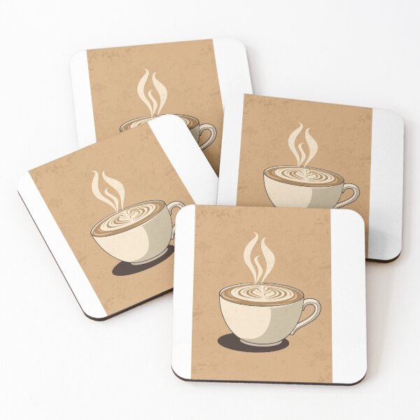 Item preview, Retro illustration of a latte cup designed and sold by ShadyLotl.