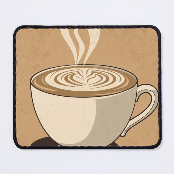 Item preview, Retro illustration of a latte cup designed and sold by ShadyLotl.