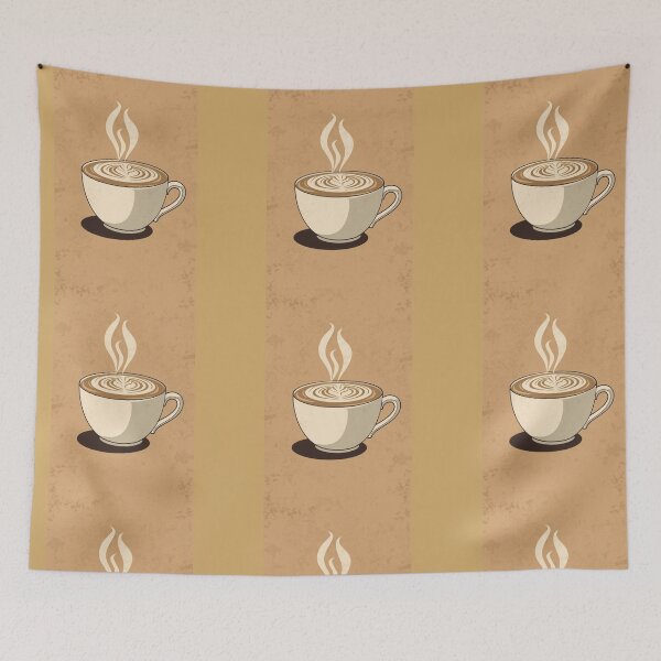 Item preview, Retro illustration of a latte cup designed and sold by ShadyLotl.