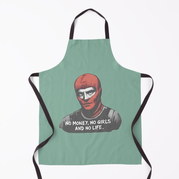 Item preview, Red Masked Man No Money No Girls No Life Art designed and sold by Colleen Jordan.