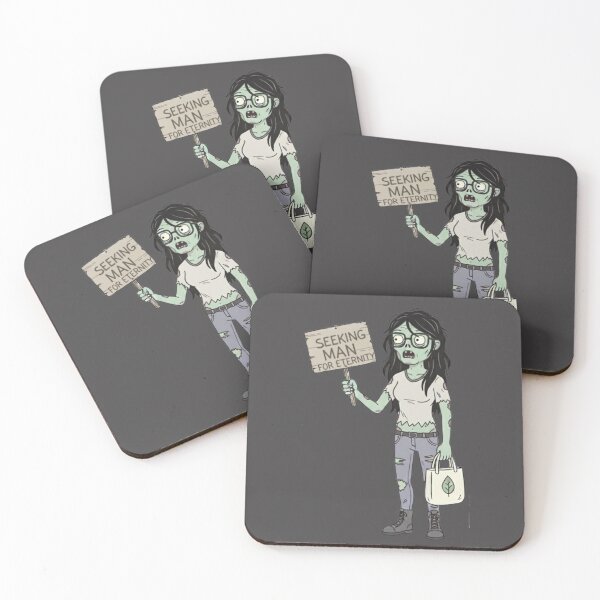 Item preview, Romantic Zombie Woman "I'm Seeking a Man for Eternity" | Humor for Singles designed and sold by DibuHumor.