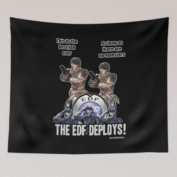 Item preview, Earth Defense Force Is The Best Job Ever Edf E.D.F. designed and sold by ChickenPeetSto.