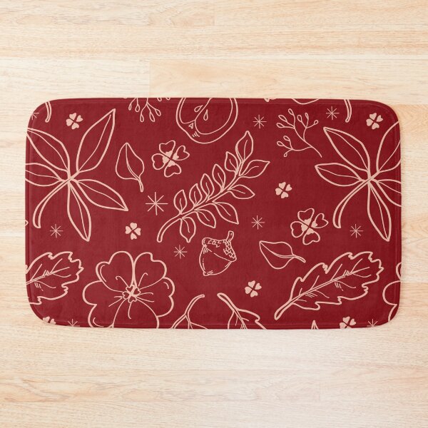 Item preview, Rustic Botanical Line Art Pattern A-Line Dress – Red Nature Inspired Floral Design designed and sold by FestivityFinds.