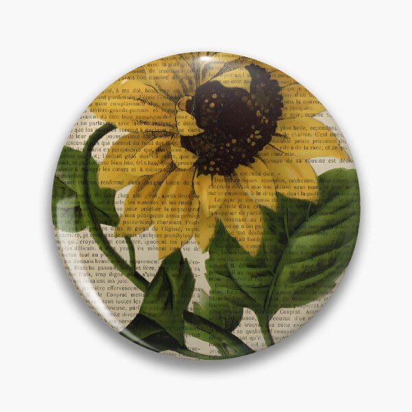 Item preview, Botanical-Print-On-Old-Book-Page---Flowers--Sunflower designed and sold by MavenAvelar.