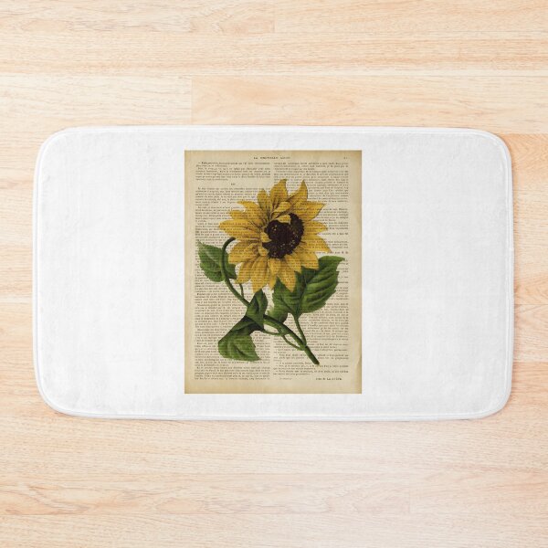 Item preview, Botanical-Print-On-Old-Book-Page---Flowers--Sunflower designed and sold by MavenAvelar.