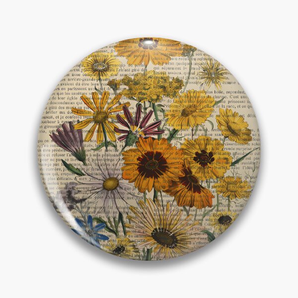 Item preview, Botanical-Print-On-Old-Book-Page---Garden-Flowers designed and sold by MavenAvelar.