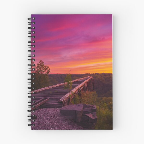 Item preview, Pink sky and old train tack sunset view designed and sold by SabbySplendor.