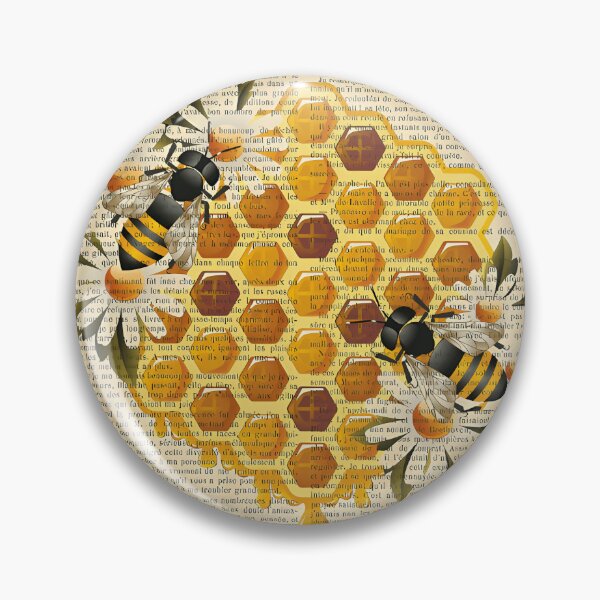 Item preview, Botanical-Print-On-Old-Book-Page---Honeycomb-And-Bees designed and sold by BillBakken.
