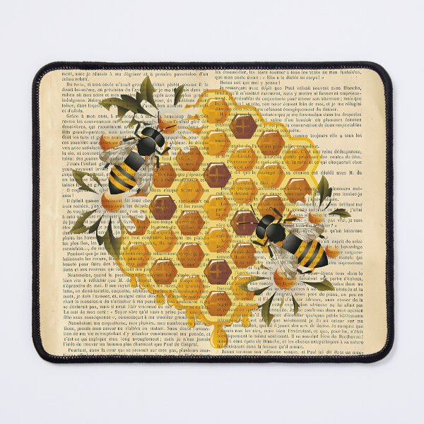 Item preview, Botanical-Print-On-Old-Book-Page---Honeycomb-And-Bees designed and sold by BillBakken.