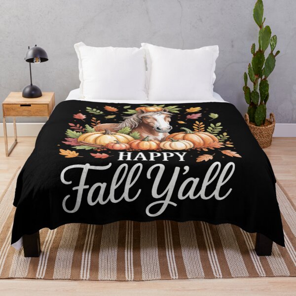 Item preview, Happy Fall Y'all Horse Thanksgiving Horse Lover Halloween designed and sold by Sunset4Bones.