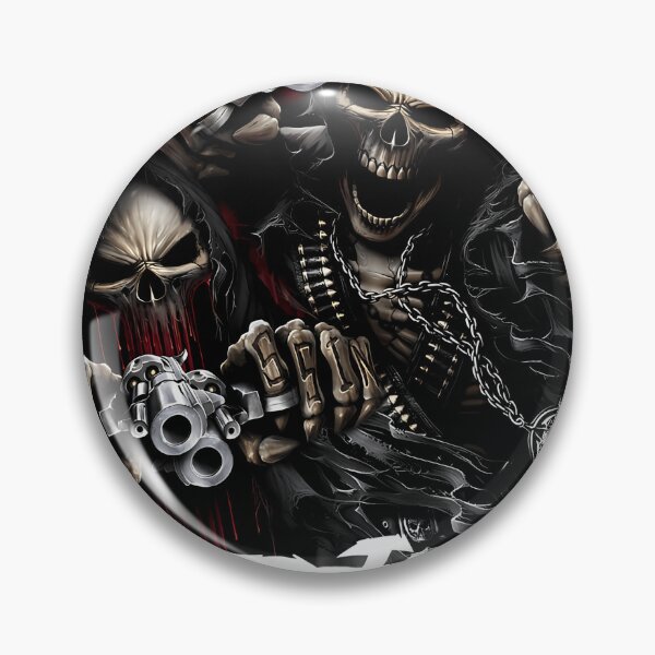 Item preview, Born-To-Shit-Forced-To-Wipe-2-Funny-Skull-Badass-Skeleton-With-Guns-Meme designed and sold by InayaBourne.