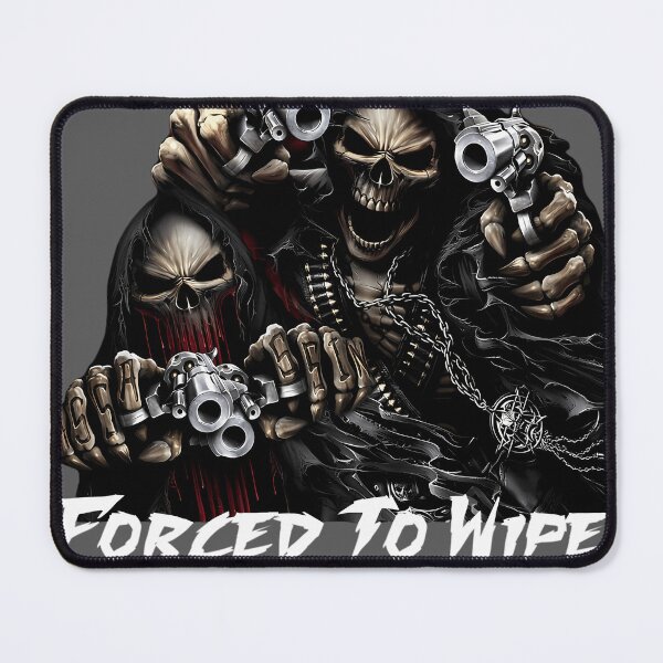 Item preview, Born-To-Shit-Forced-To-Wipe-2-Funny-Skull-Badass-Skeleton-With-Guns-Meme designed and sold by InayaBourne.