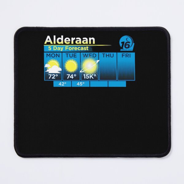 Item preview, ALDERAAN 5 DAY FORECAST  designed and sold by MyrnaHeaney.