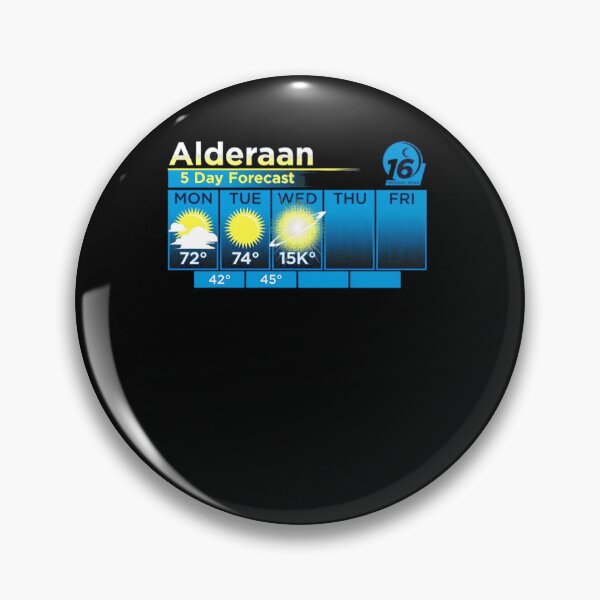 Item preview, ALDERAAN 5 DAY FORECAST  designed and sold by MyrnaHeaney.