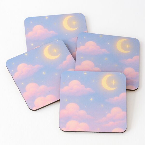 Item preview, dreamy clouds and moon designed and sold by SabbySplendor.