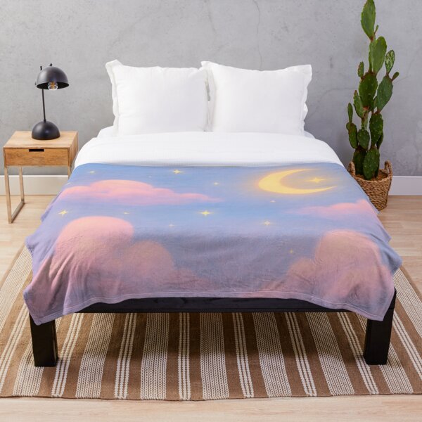 Item preview, dreamy clouds and moon designed and sold by SabbySplendor.