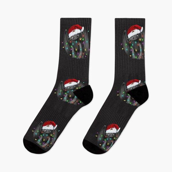 Item preview, Toothless Dragon Santa Christmas Lights Shirts designed and sold by DavyApyuan.