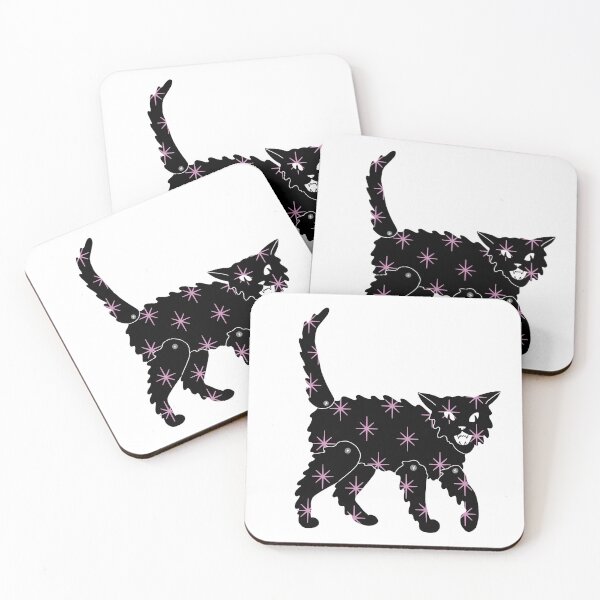 Item preview, Vintage Black Scaredy Cat Halloween Cutout designed and sold by MystiqueButique.