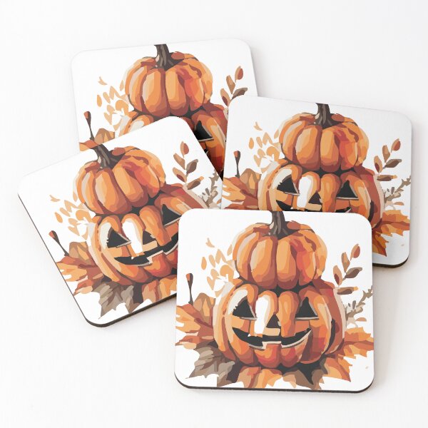 Item preview, Stacked Jack-O’-Lanterns – Vintage Autumn Halloween Sticker designed and sold by Anne Brooke Art.