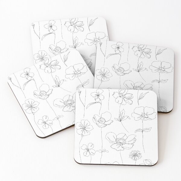 Artikelvorschau, Botanische-Blumen-Illustration---Botanicals-Weiß entworfen und verkauft von JusiahCransto.