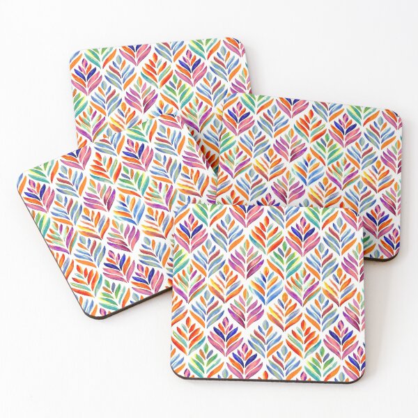 Item preview, Colored Leaf Pattern designed and sold by ViaARTfactory.