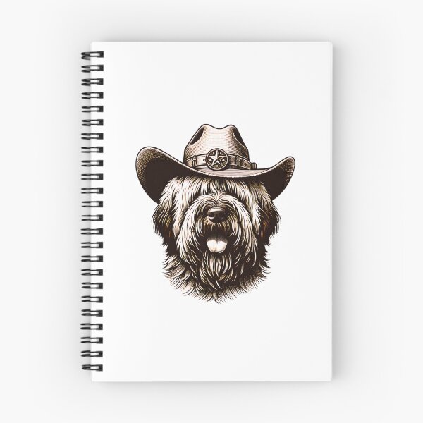Item preview, Retro Western Cowboy Briard Dog  designed and sold by ChaosReigns91.