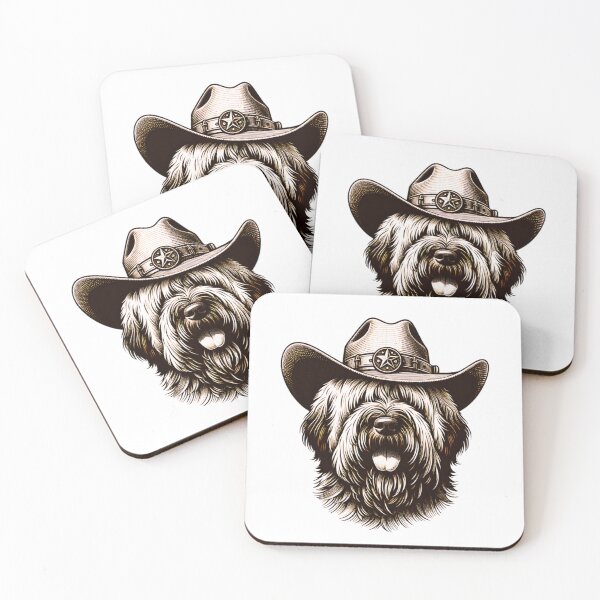Item preview, Retro Western Cowboy Briard Dog  designed and sold by ChaosReigns91.