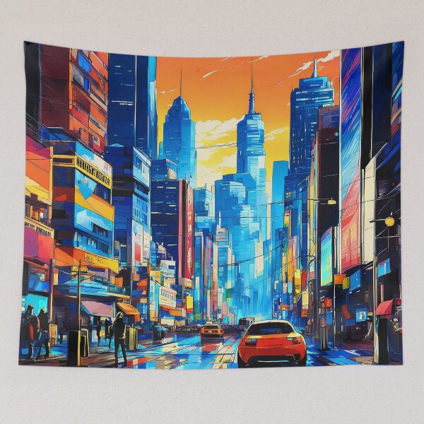 Item preview,  Pop Art Culture Colorful Comic-Style Urban City  designed and sold by DEC02.