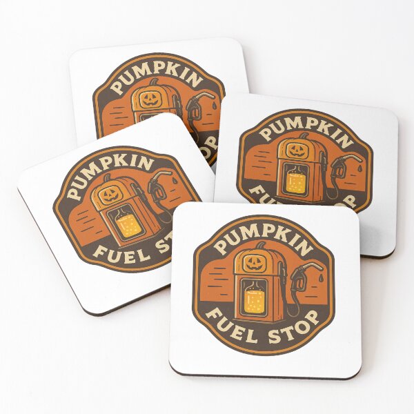 Item preview, Pumpkin Fuel Stop – Retro Halloween Gas Pump Badge designed and sold by DailyDrivesct.