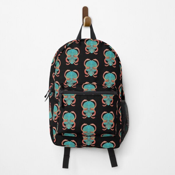 Item preview, Surreal art turquoise skull with snake  designed and sold by Jiwsurreal.