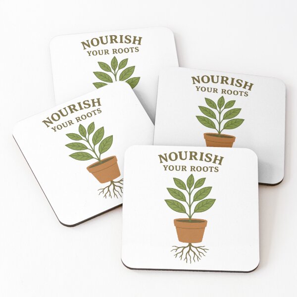 Item preview, Nourish Your Roots Plant Lover Self Care Growth Quote Nature Design designed and sold by inkoutninja.
