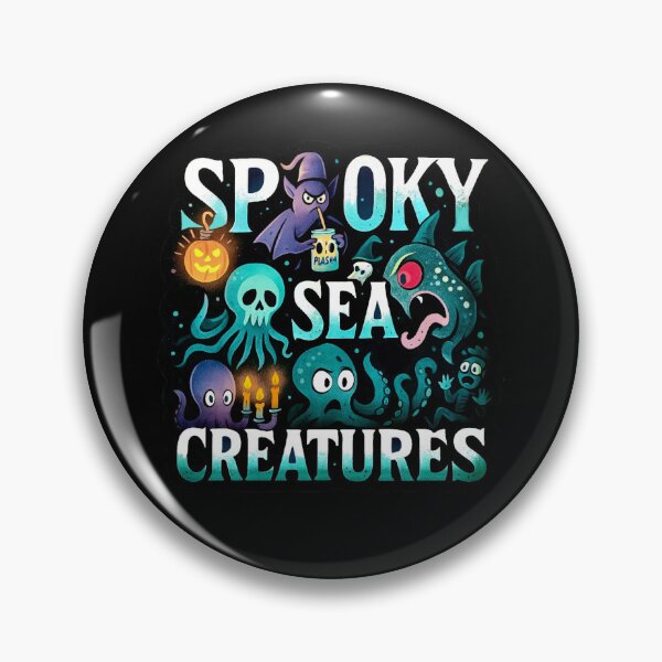 Item preview, Spooky Sea Creatures - Haunted Ocean Critters designed and sold by Myra365Art.