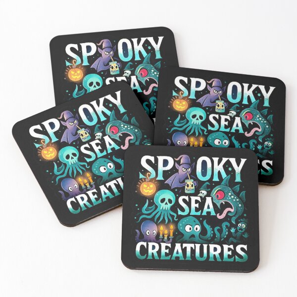 Item preview, Spooky Sea Creatures - Haunted Ocean Critters designed and sold by Myra365Art.