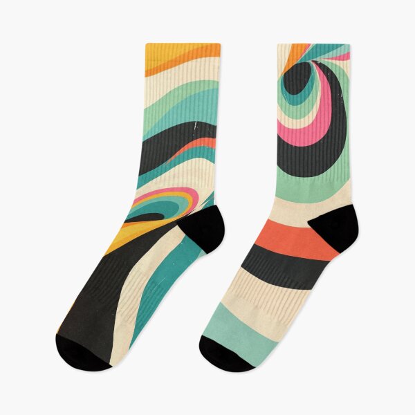 Item preview, Abstract Retro Swirl 70s Mid-Century Curves designed and sold by trajeado14.