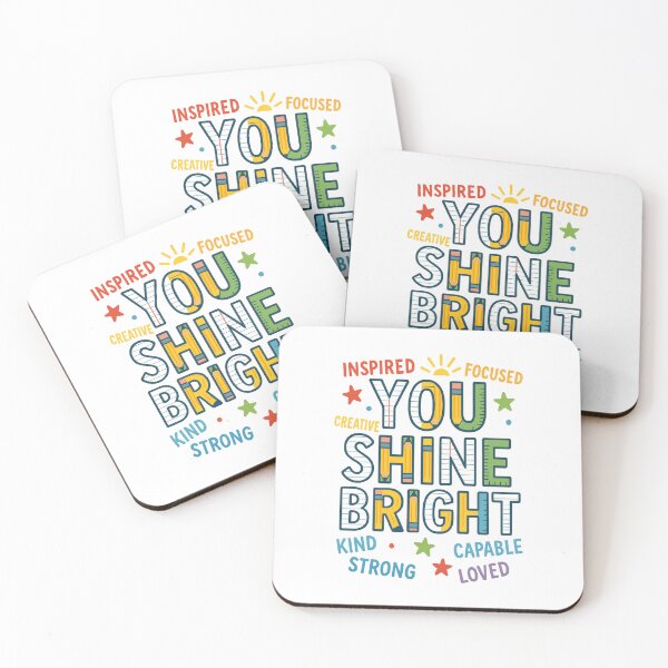 Item preview, You Shine Bright Motivational School Teacher Student Encouragement Design designed and sold by inkoutninja.