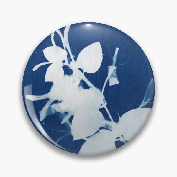 Item preview, Honeysuckle Flower Cyanotype designed and sold by PaintPourGalore.