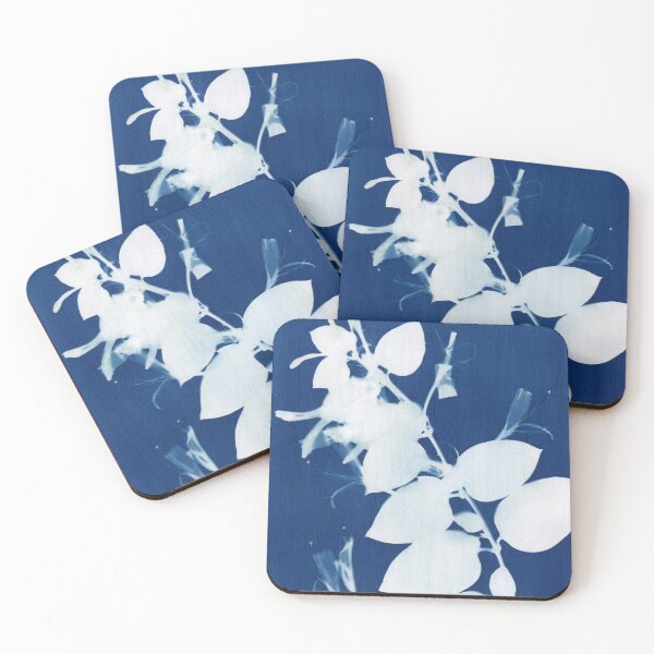 Item preview, Honeysuckle Flower Cyanotype designed and sold by PaintPourGalore.