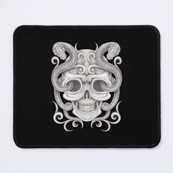Item preview, Surreal art skull with snake tattoo. designed and sold by Jiwsurreal.