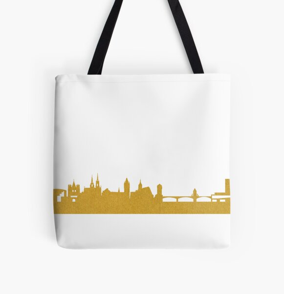 Houston Texas Watercolor City Street Map Dark Mode Tote Bag by