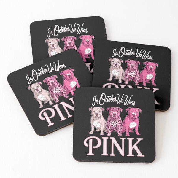 Item preview, In October We Wear Pink Breast Cancer Awareness Pitbull Dog designed and sold by brynatshop.
