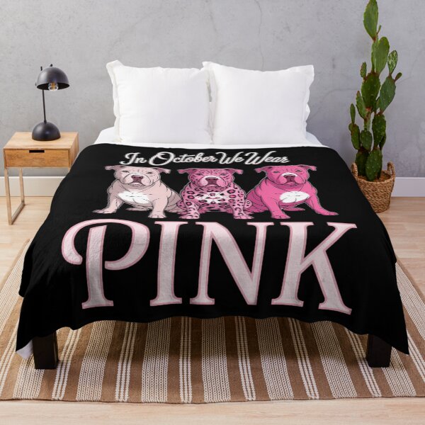 Item preview, In October We Wear Pink Breast Cancer Awareness Pitbull Dog designed and sold by brynatshop.