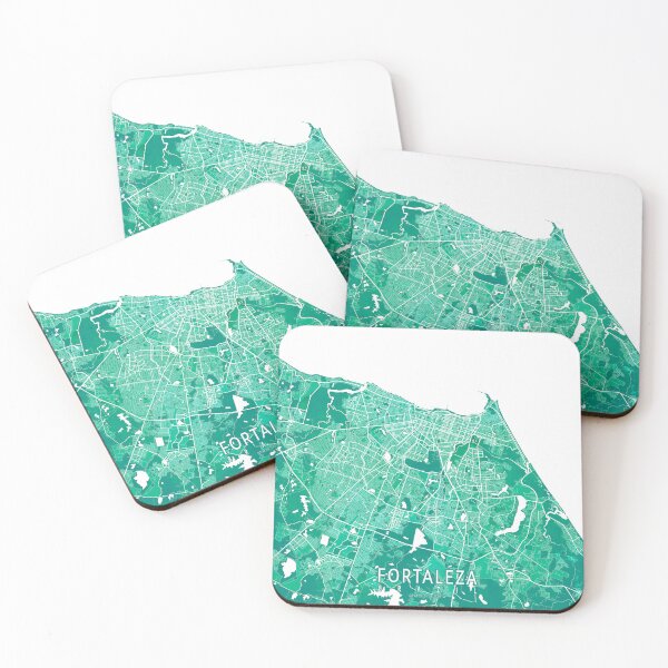 Item preview, Fortaleza City Map of Ceará, Brazil - Watercolor designed and sold by deMAP.