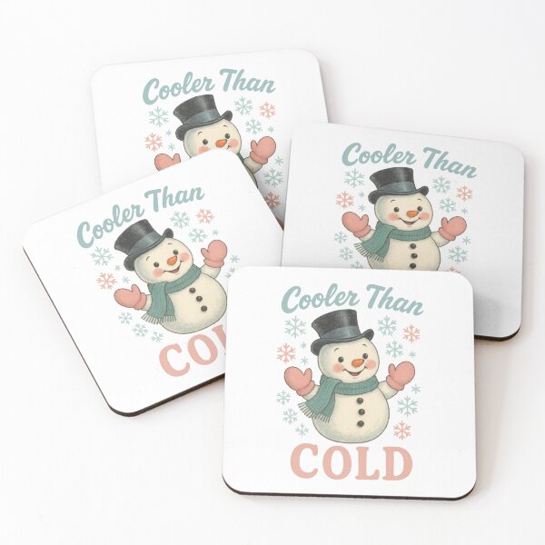 Item preview, Cooler Than Cold Cute Retro Snowman Winter Holiday Christmas Design designed and sold by inkoutninja.