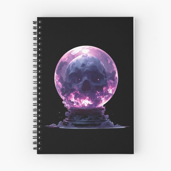 Item preview, Mystical crystal ball with skull and smoke – witch Halloween motif designed and sold by Meiersbeste.