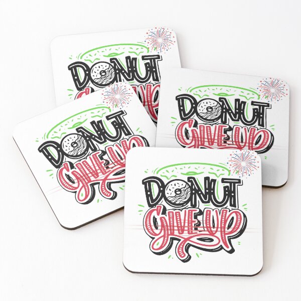 Item preview, Donut Give Up Funny Motivational Pun designed and sold by Happyfreedom.